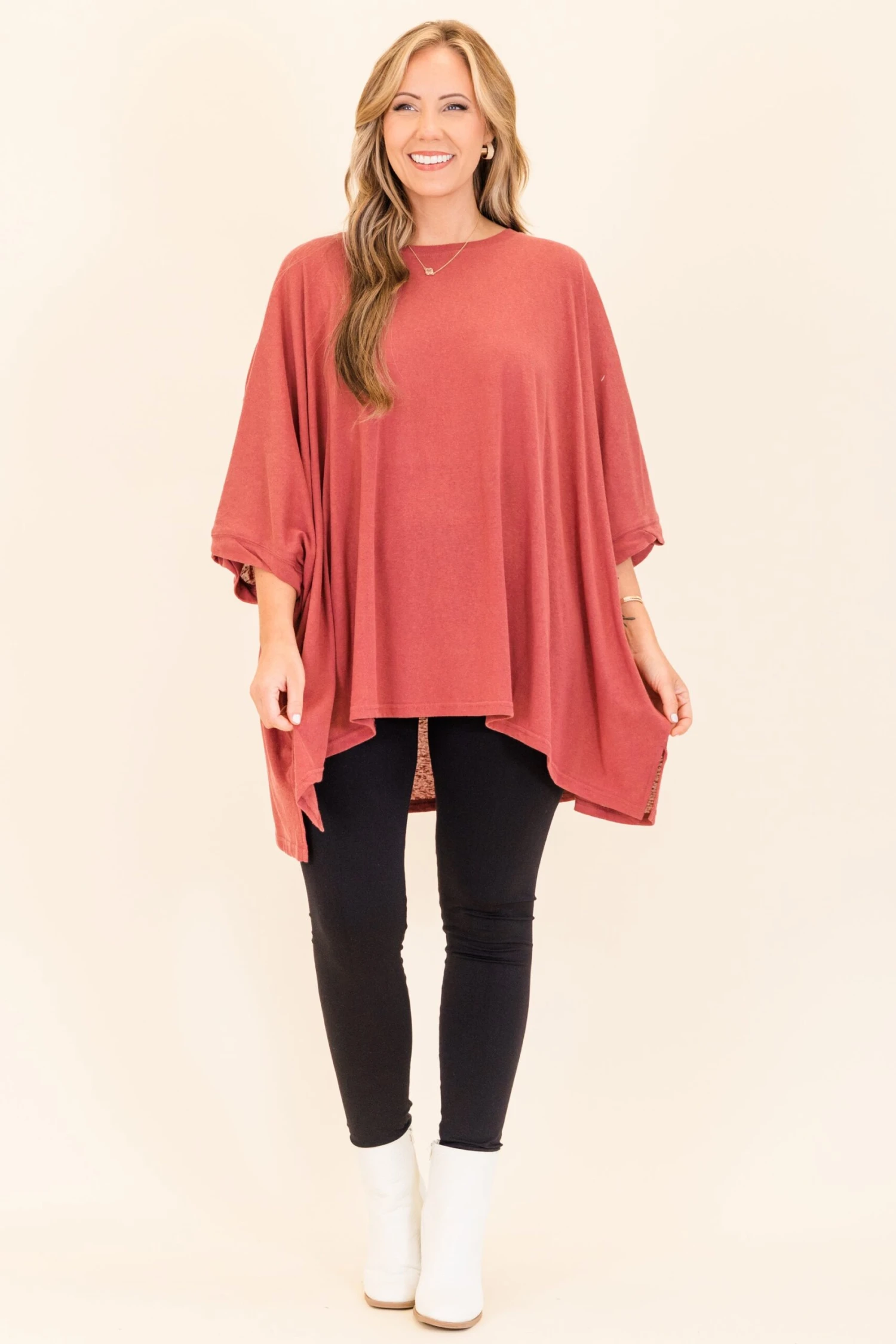 Comparing The Two Tunic, Burgundy 4 Comparing The Two Tunic, Burgundy - Image 2