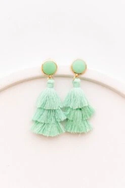 Confess My Love Earrings, Mint -Chic Soul Store ConfessMyLoveEarrings Mint 9209