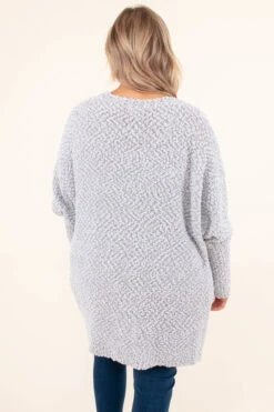 Confident Decisions Cardigan, Gray -Chic Soul Store ConfidentDecisionsCardigan Gray 4982