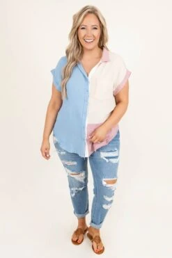 Not Your Average Boyfriend Jeans, Medium Wash -Chic Soul Store ConversationHeartsTop Mauve Denim 0026 16c1e557 c0e5 45df b7f3 0c0c0ae2569e