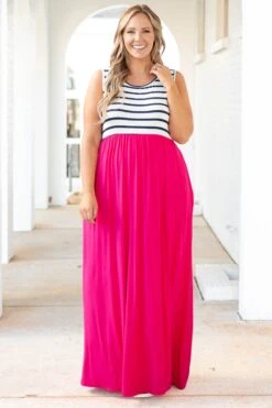 Cool By The Pool Maxi Dress, Fuchsia 10 Cool By The Pool Maxi Dress, Fuchsia -Chic Soul Store CoolByThePoolMaxiDress Fushcia 2231