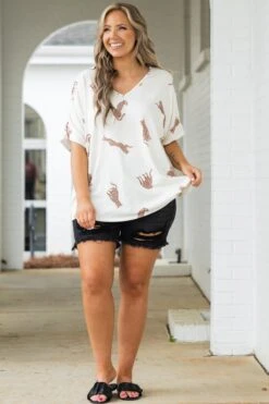 Cool Cats Top, Cream 9 Cool Cats Top, Cream -Chic Soul Store CoolCatsTop Cream 4