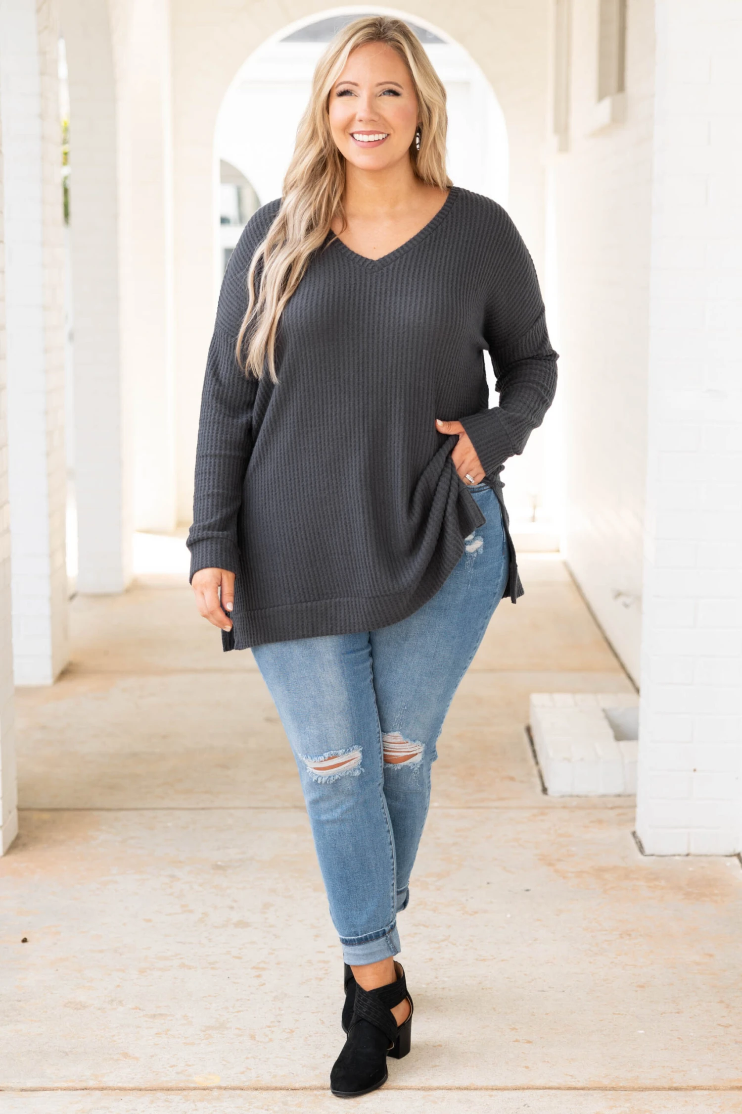 Cool Is Calling Tunic, Ash Gray 4 Cool Is Calling Tunic, Ash Gray - Image 2