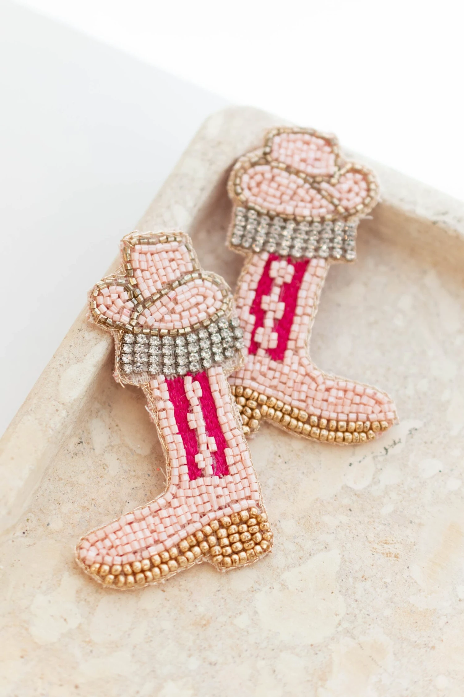 Country Girl At Heart Earrings, Pink 3 Country Girl At Heart Earrings, Pink