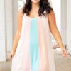 Covered In Confidence Dress, Dusty Pink-Aqua 1 Covered In Confidence Dress, Dusty Pink-Aqua -Chic Soul Store CoveredInConfidenceDress DustyPink Aqua 5582