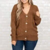 Cozy And Cute Cardigan, Brown -Chic Soul Store CozyAndCuteCardigan Brown 9860