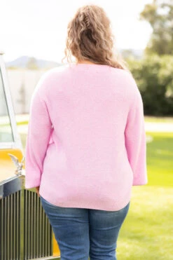 Cozy Bubble Sleeve Sweater, Bubblegum Pink -Chic Soul Store CozyBubbleSleeveSweater Bubblegum 3020