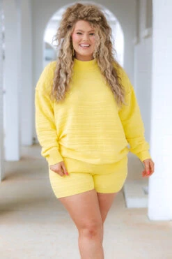 Cozy Huggie Sweater, Yellow