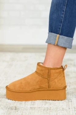Cozy In Comfort Booties, Tan -Chic Soul Store CozyInComfortBooties Tan 4