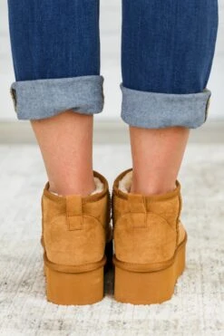 Cozy In Comfort Booties, Tan -Chic Soul Store CozyInComfortBooties Tan 5