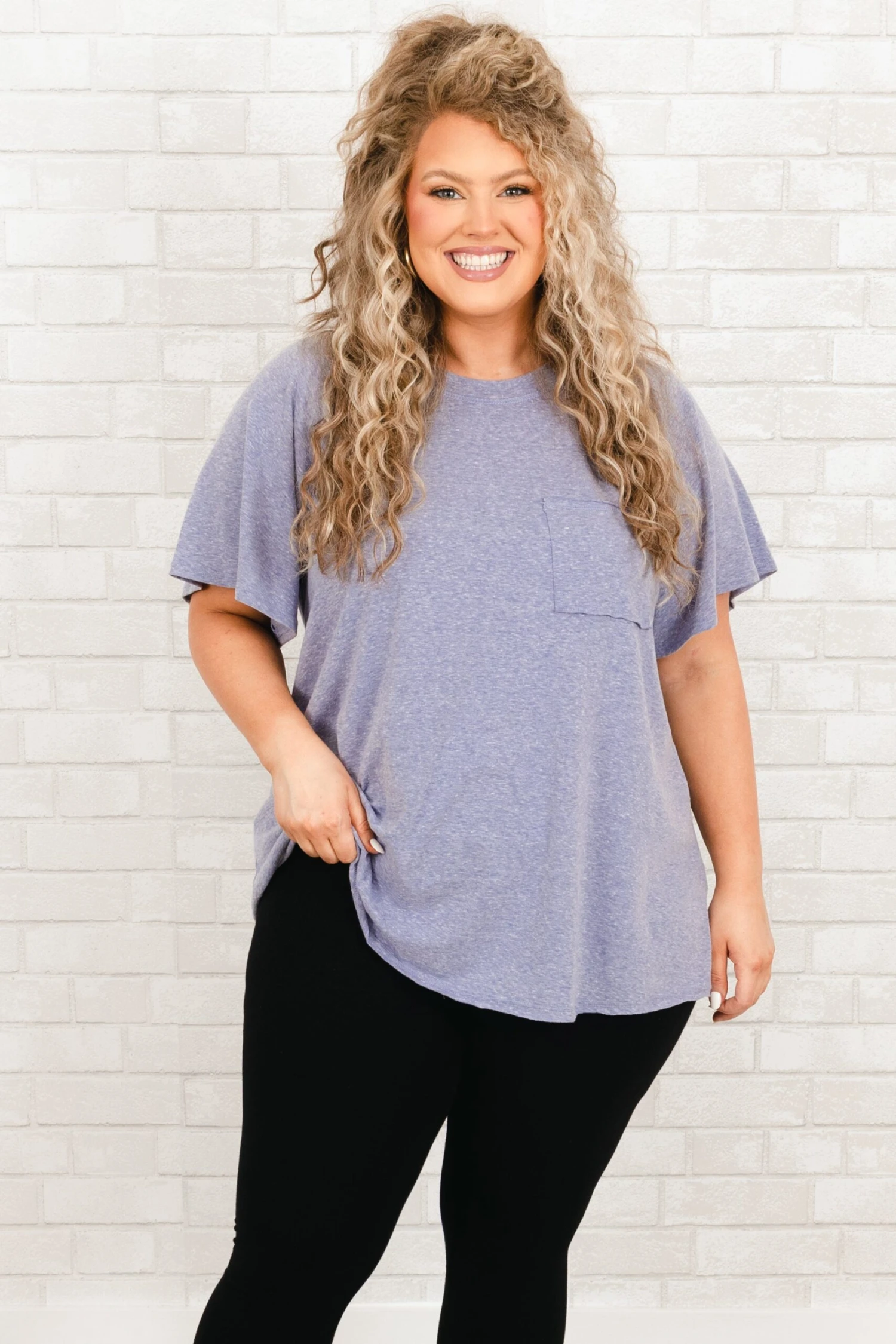 Cozy Is Key Top, Denim 3 Cozy Is Key Top, Denim