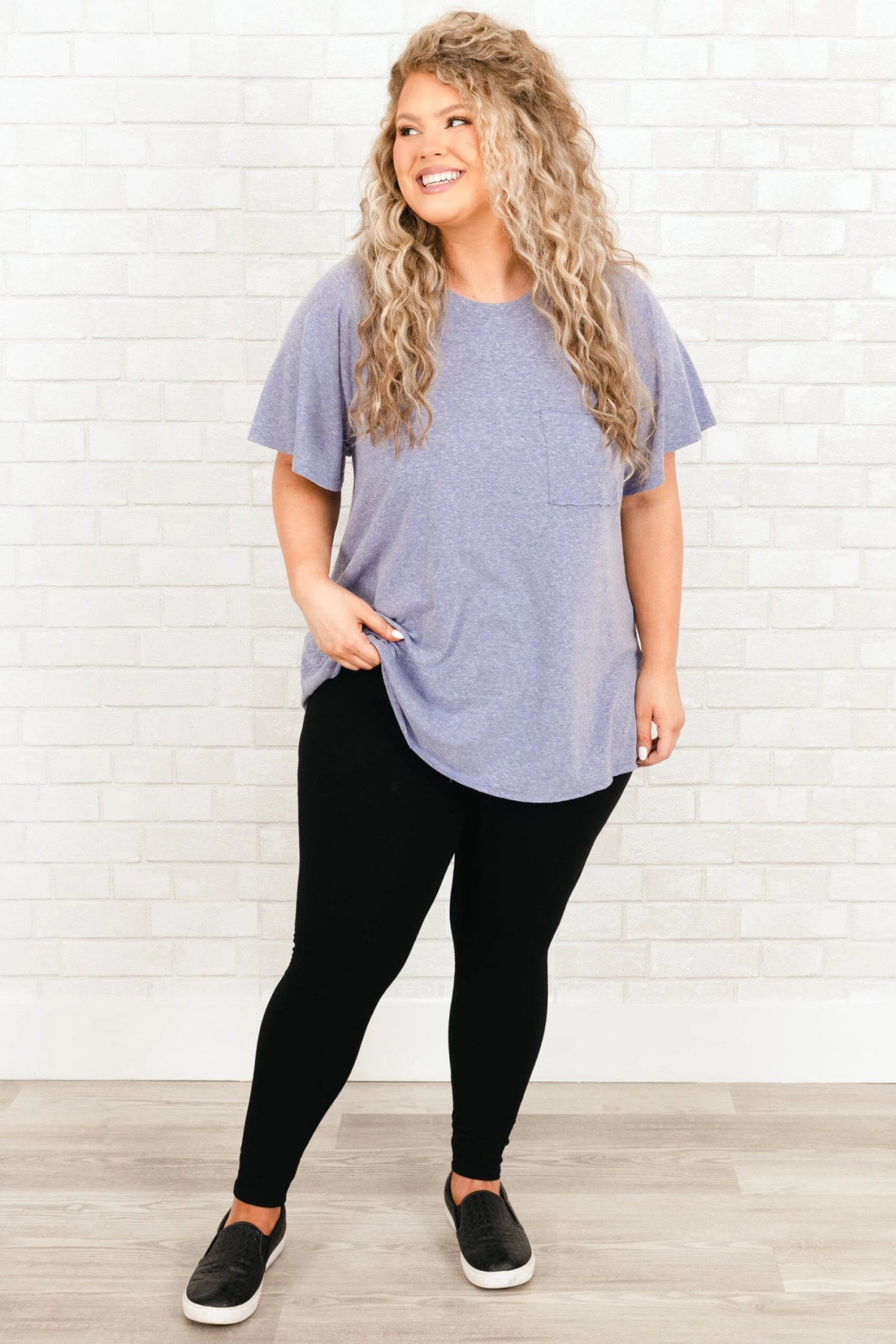 Cozy Is Key Top, Denim 4 Cozy Is Key Top, Denim - Image 2