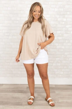 Cozy Is Key Top, Taupe 9 Cozy Is Key Top, Taupe -Chic Soul Store CozyIsKeyTop Taupe 0009
