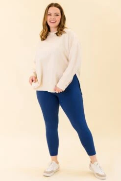 Cozy Lifestyle Leggings, Light Navy 13 Cozy Lifestyle Leggings, Light Navy -Chic Soul Store CozyLifestyleLeggings LightNavy 6