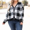 Cozy Memories Cardigan, White-Black -Chic Soul Store CozyMemoriesCardigan White Black 1862