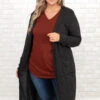 Crushing On Cuddles Cardigan, Charcoal -Chic Soul Store CrushingOnCuddlesCardigan Charcoal 0093