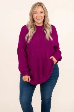 Cuddling Close Sweater, Magenta