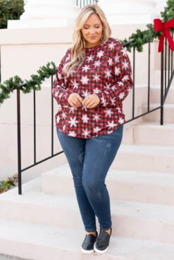 Curved Hem Slouchy Dolman Tunic, Festive Red 13 Curved Hem Slouchy Dolman Tunic, Festive Red -Chic Soul Store CurvedHemSlouchyDolmanTunic FestiveRed 9745