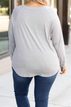 Curved Hem Slouchy Dolman Tunic, Smokey Gray 12 Curved Hem Slouchy Dolman Tunic, Smokey Gray -Chic Soul Store CurvedHemSlouchyDolmanTunic SmokeyGray