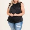 Cute And Casual Top, Black 1 Cute And Casual Top, Black -Chic Soul Store CuteAndCasualTop Black 6689