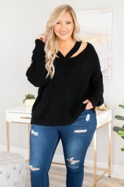 Feeling Just Right Sweater, Black