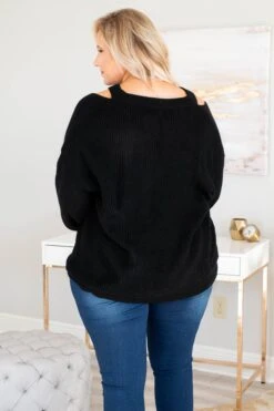 Feeling Just Right Sweater, Black -Chic Soul Store DSC0181 Edit