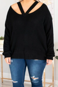 Feeling Just Right Sweater, Black -Chic Soul Store DSC0182 Edit