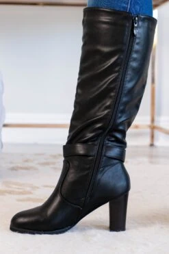 Set It Off Wide Calf Boots, Black -Chic Soul Store DSC1124