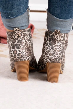 Stay In Step Booties, Leopard -Chic Soul Store DSC1603