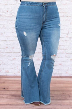 Flare To Dare Jeans, Medium Wash -Chic Soul Store DSC7793 Edit