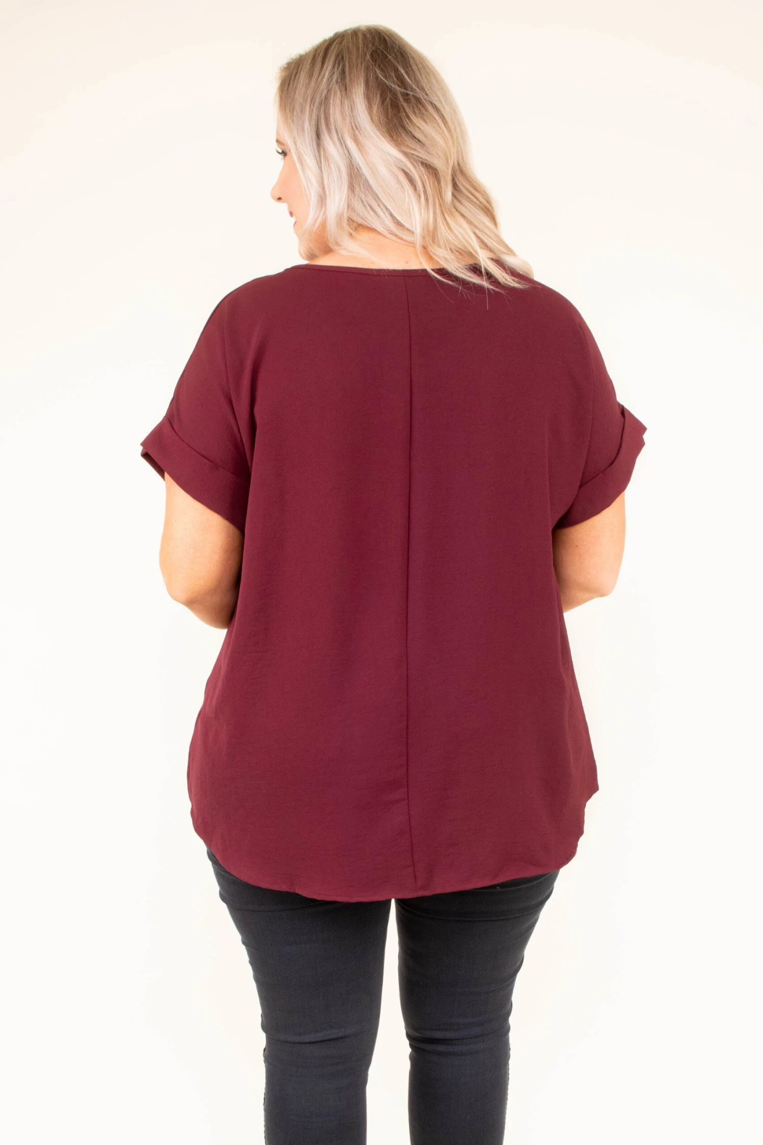 Do Your Job Top, Burgundy 7 Do Your Job Top, Burgundy - Image 5