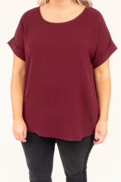 Do Your Job Top, Burgundy 10 Do Your Job Top, Burgundy -Chic Soul Store DSC8804