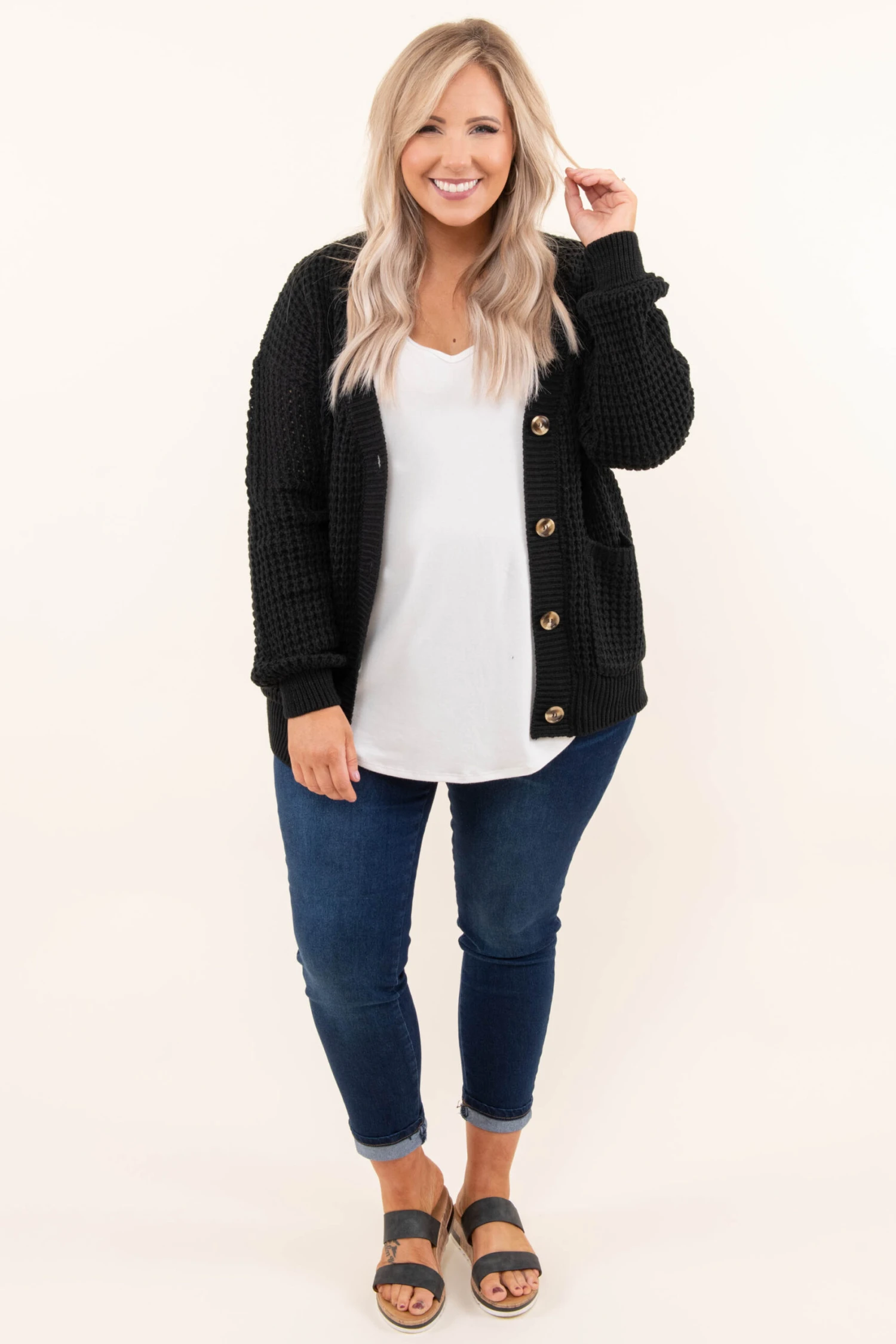 Just Throw It On Cardigan, Black 5 Just Throw It On Cardigan, Black - Image 3