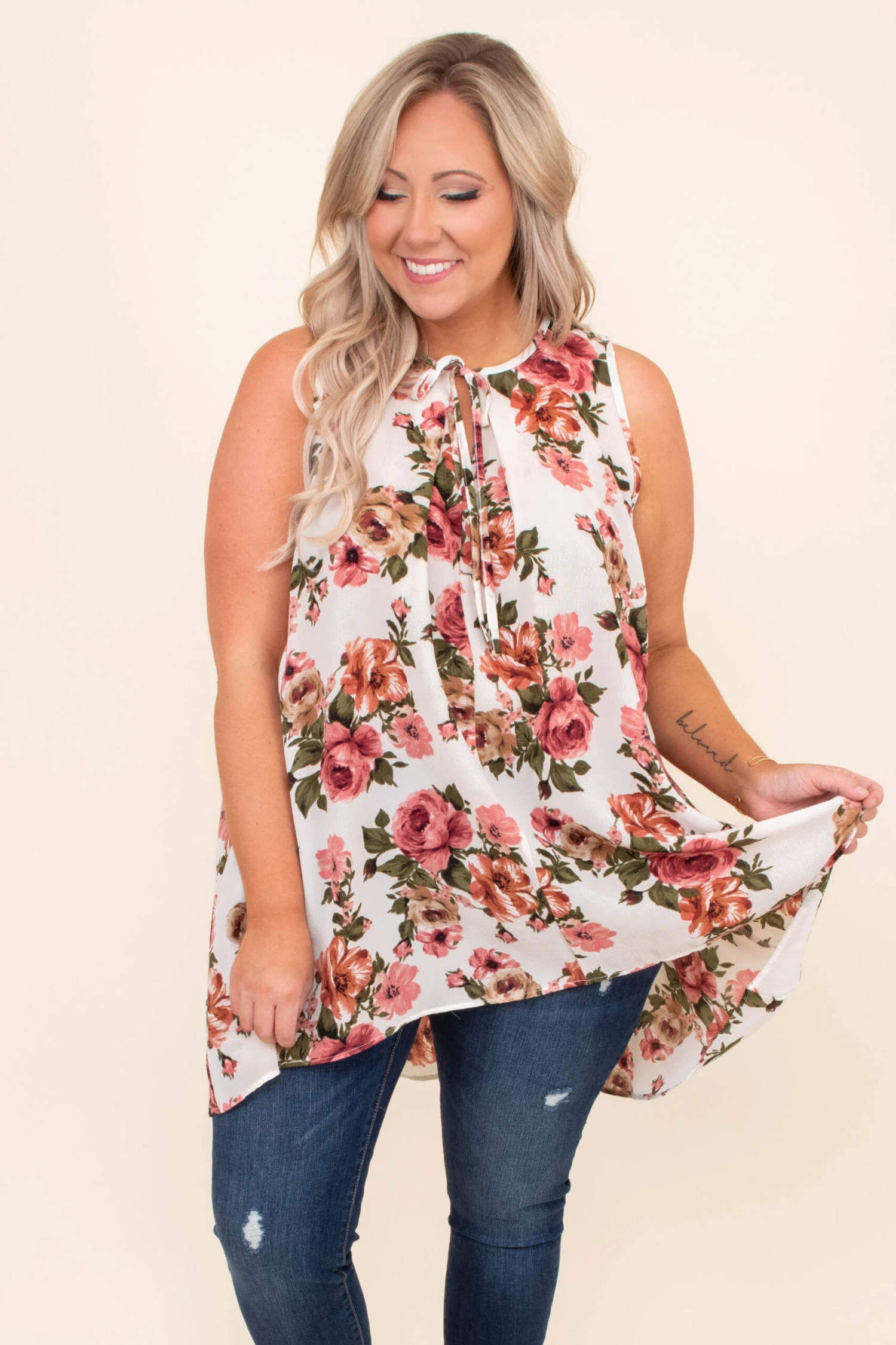 Float On The Summer Wind Tunic, Ivory 3 Float On The Summer Wind Tunic, Ivory