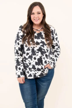 Ranch Wife Top, Charcoal