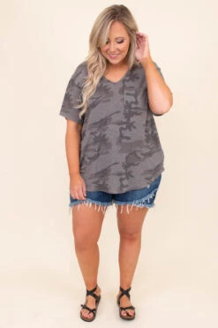 Make Me Stay Top, Charcoal -Chic Soul Store DSC 0675 436e7015 1155 499b 91c5 dd4c10e7499e