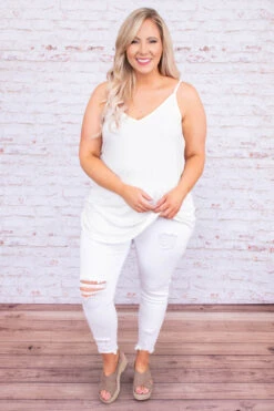 Warm From The Sun Tank, Ivory -Chic Soul Store DSC 0773