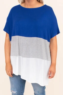 Broken Record Top, Royal Blue -Chic Soul Store DSC 1266