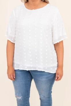 Embrace Your Joy Blouse, White -Chic Soul Store DSC 1276