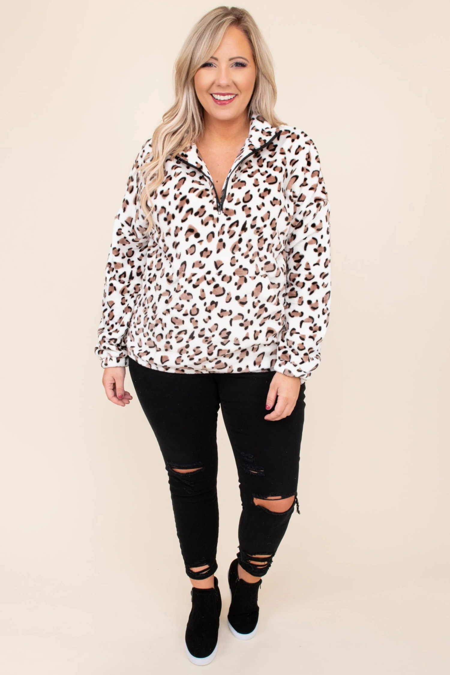 Once In A Wild Top, Ivory-Mocha 4 Once In A Wild Top, Ivory-Mocha - Image 2