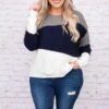 Ways I Loved You Top, Grey-Navy -Chic Soul Store DSC 1465 732e8a5f 202b 451b be0d dee35c89f7e6