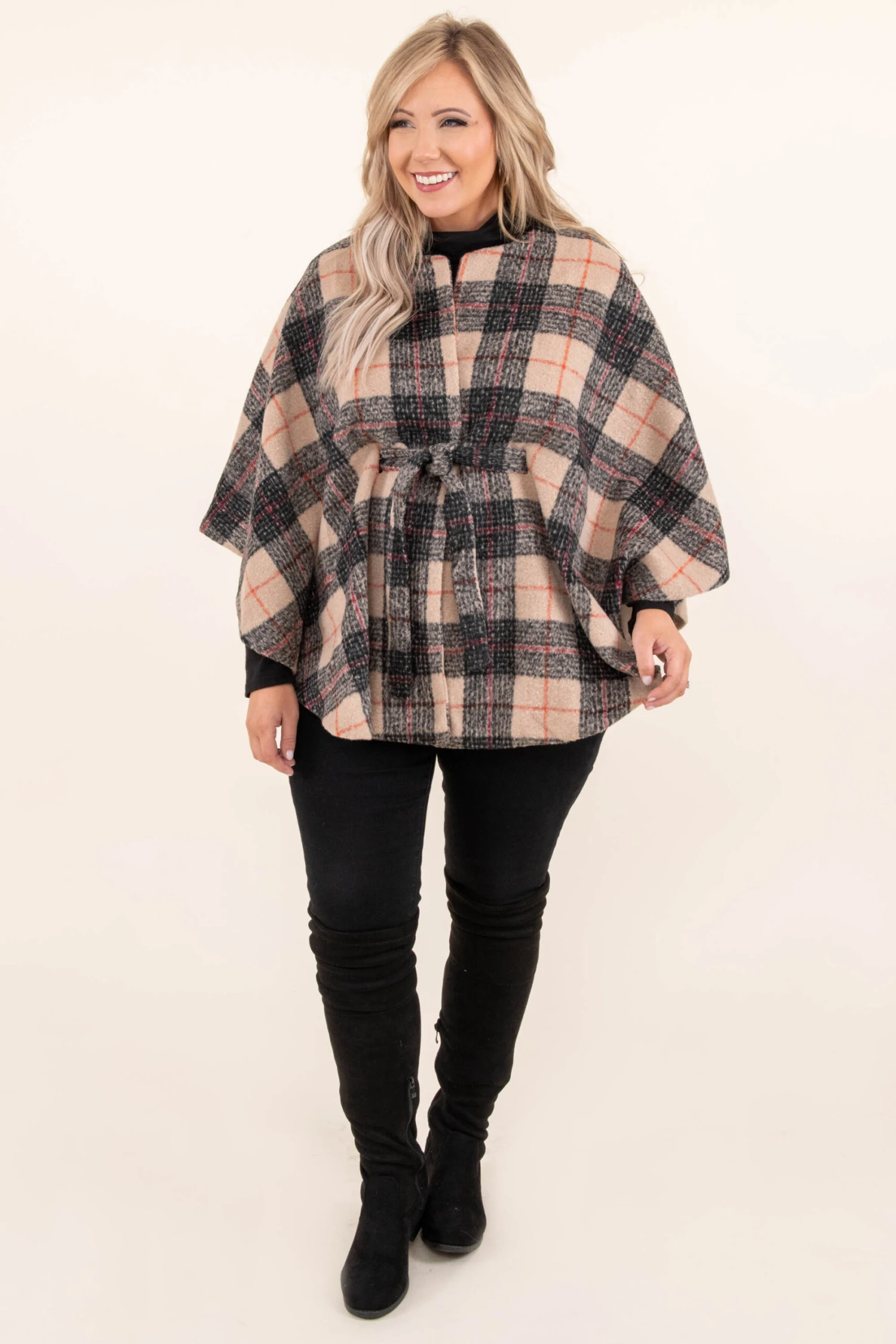 Central Park Nights Poncho, Taupe 5 Central Park Nights Poncho, Taupe - Image 3