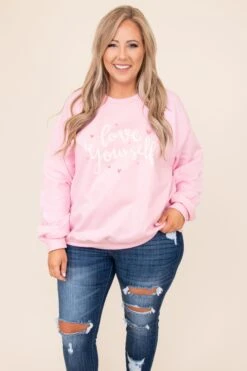 Take Care Girl Sweatshirt, Pink