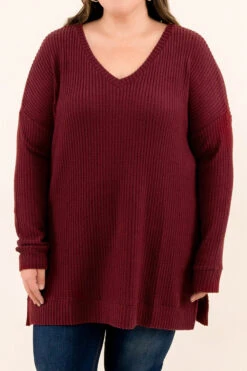 Cool Is Calling Tunic, Dark Burgundy -Chic Soul Store DSC 2081 a94f6298 af73 4a24 94d7 45d68238b00c