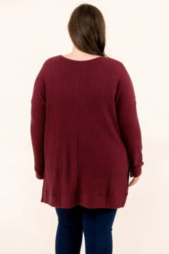 Cool Is Calling Tunic, Dark Burgundy -Chic Soul Store DSC 2082 53f98127 7488 4bd5 a4a6 17147f98da74