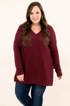 Cool Is Calling Tunic, Dark Burgundy