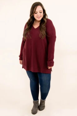 Cool Is Calling Tunic, Dark Burgundy -Chic Soul Store DSC 2084 3d4f4fac 6662 482c 955a 7c3adf118628