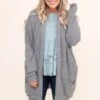 If Only Maybe Cardigan, Gray -Chic Soul Store DSC 2107