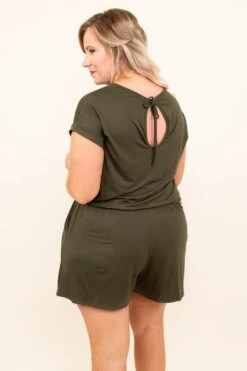 Sweet Saturday Romper, Olive 10 Sweet Saturday Romper, Olive -Chic Soul Store DSC 2370