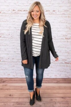 Here For A Lifetime Cardigan, Charcoal -Chic Soul Store DSC 2964 ddb29671 b899 4191 b9e8 40fd8546ac12